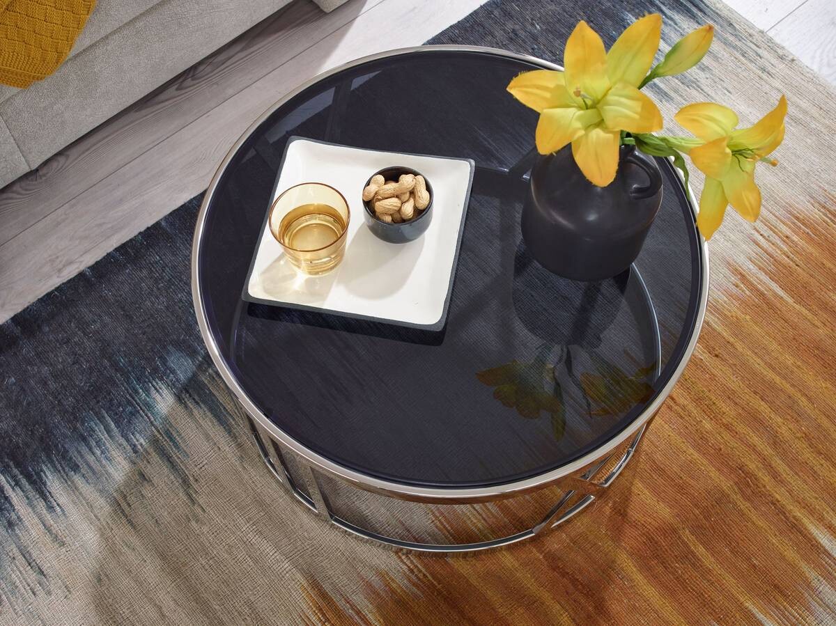Couchtisch silber B/H/T: ca. 60x30x60 cm