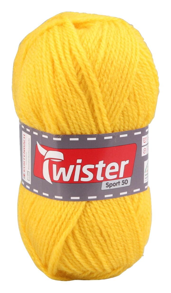 Twister Handstrickgarn Twister Sport uni gelb L: ca. 15000 cm