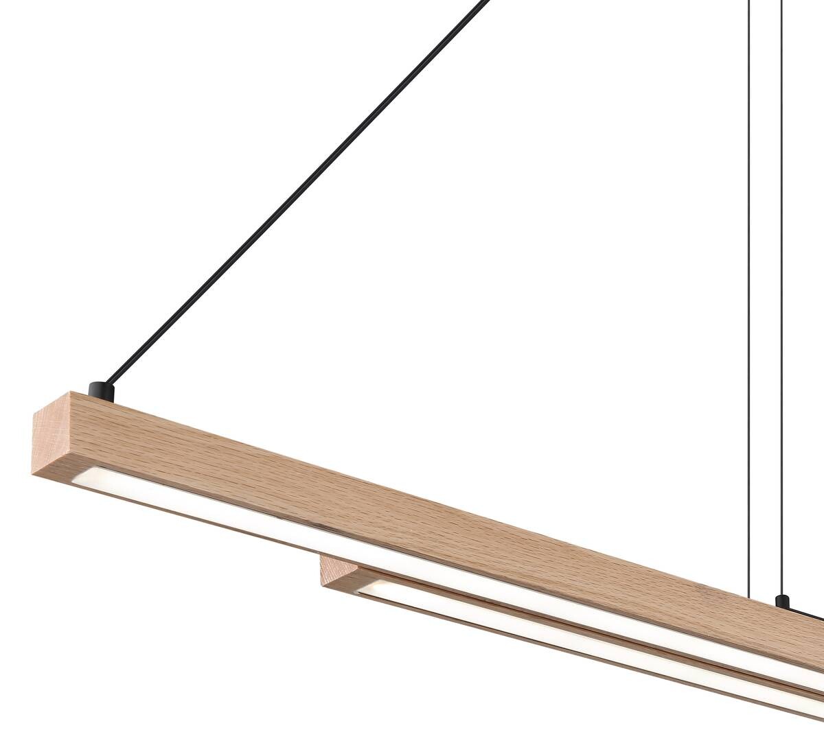 GLOBO Pendelleuchte mattschwarz MDF Metall Kunststoff B/H/T: ca. 7x120x171 cm 1 Brennstellen
