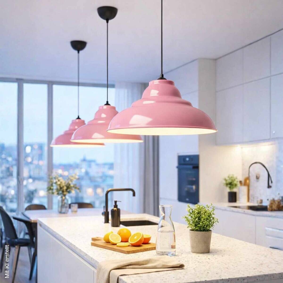 Opviq Pendelleuchte rosa B/H/T: ca. 31x100x31 cm E27 1 Brennstellen