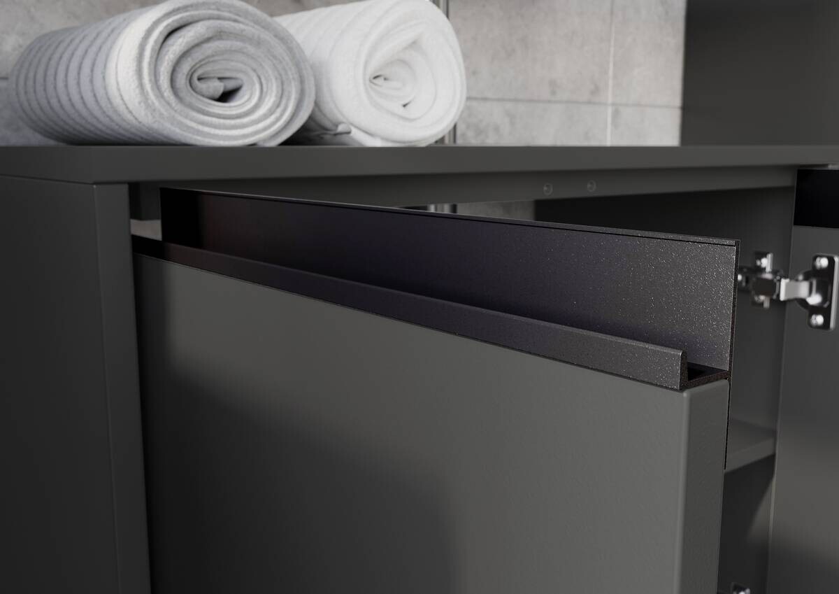 Schrank 2201-186 steingrau B/H/T: ca. 33x121x34 cm