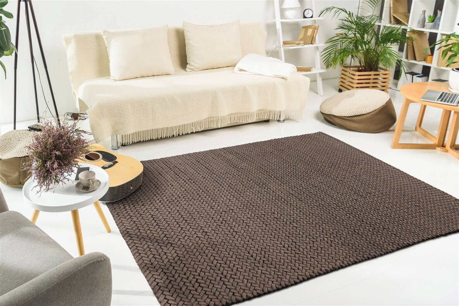 Padiro Flachflorteppich Robbie 125 taupe B/H/L: ca. 80x2,1x150 cm