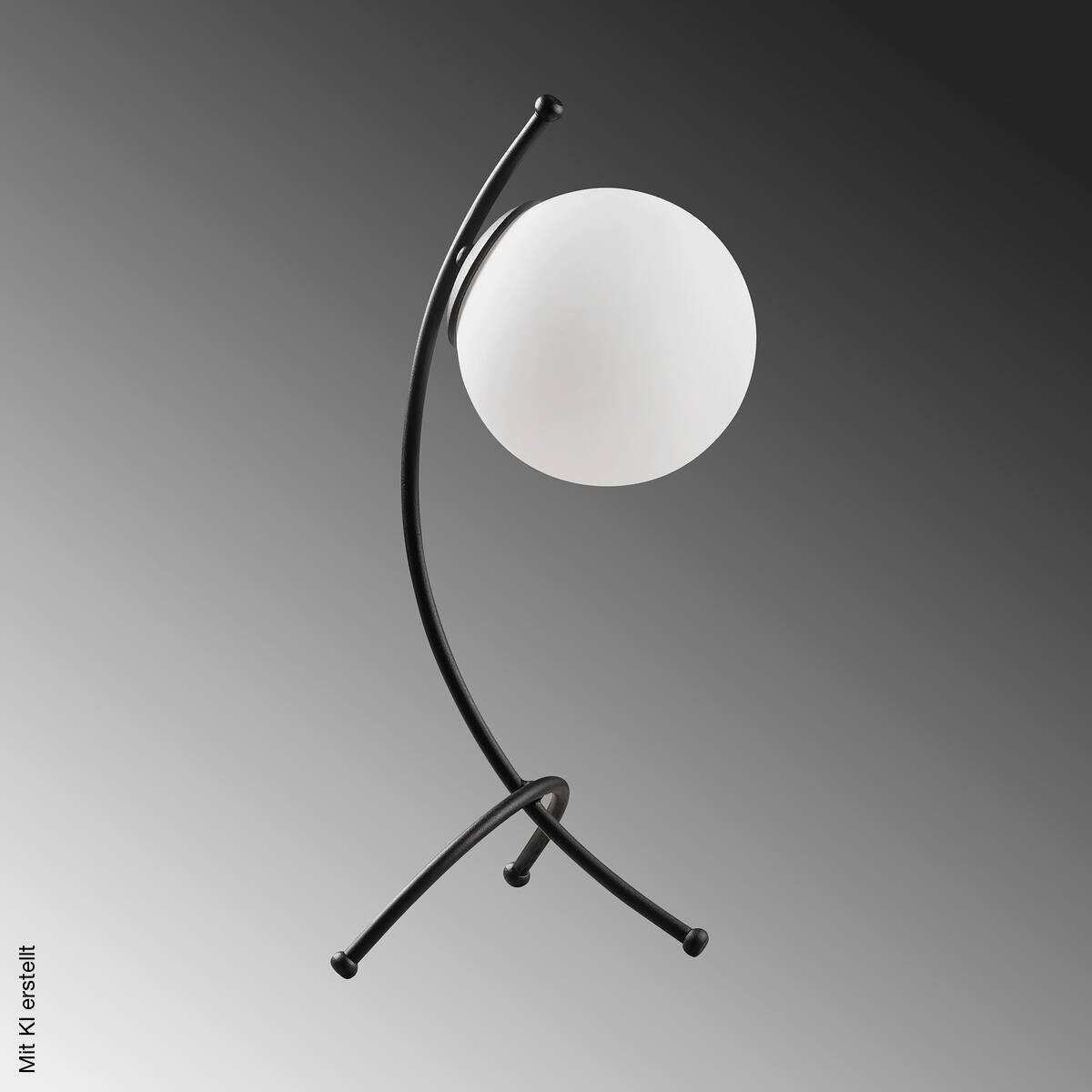 Opviq Tischleuchte weiß schwarz Glas Metall B/H/L: ca. 18x43x23 cm E27 1 Brennstellen