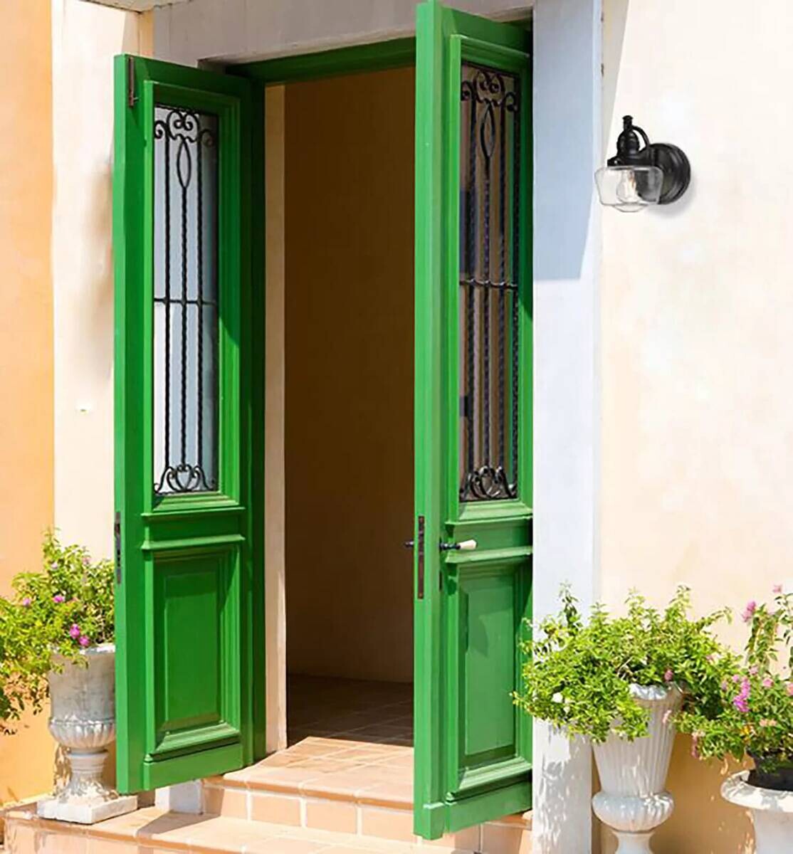 Westinghouse Außenwandleuchte Eddystone mattschwarz Glas Metall B/H/L: ca. 15x21x22 cm E27 1 Brennstellen