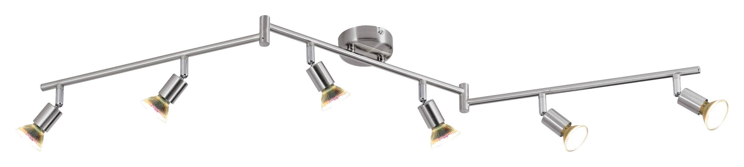 POCOline LED-Spot 6-flg. Boris nickel B/H/L: ca. 120x9x10 cm 6 Brennstellen