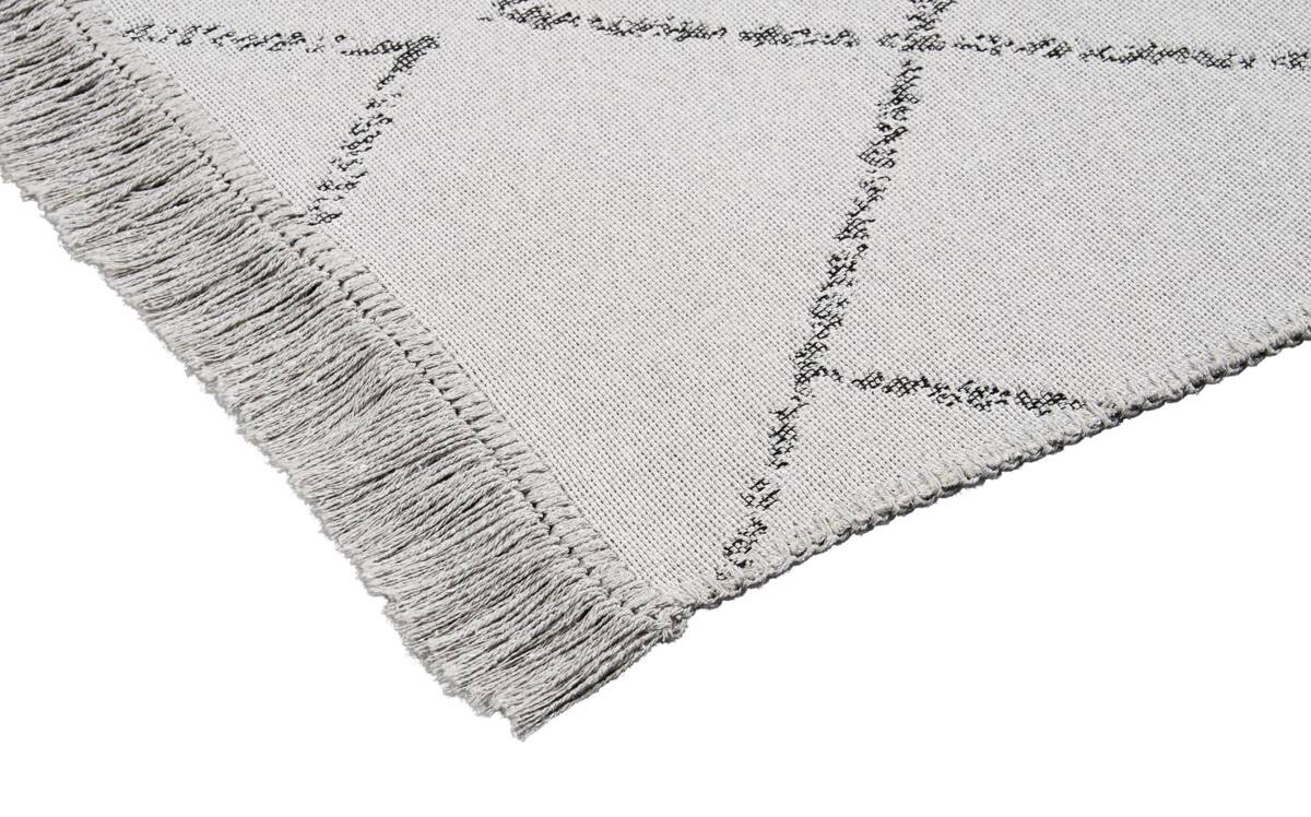 Teppich Boho Kilim grau B/L: ca. 60x90 cm