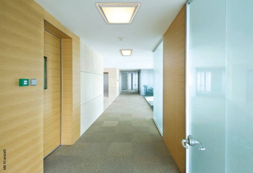 Näve Leuchten LED Deckenleuchte NV1160359 weiß Opal silber Metall Kunststoff B/H/T: ca. 34x8x34 cm null 24 Brennstellen