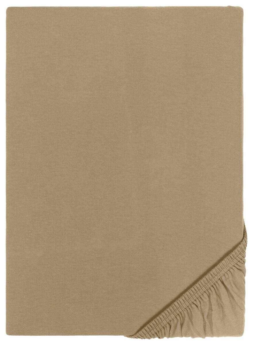POCOline Boxspring Spannbetttuch taupe 100% Baumwolle B/H/L: ca. 150x40x200 cm