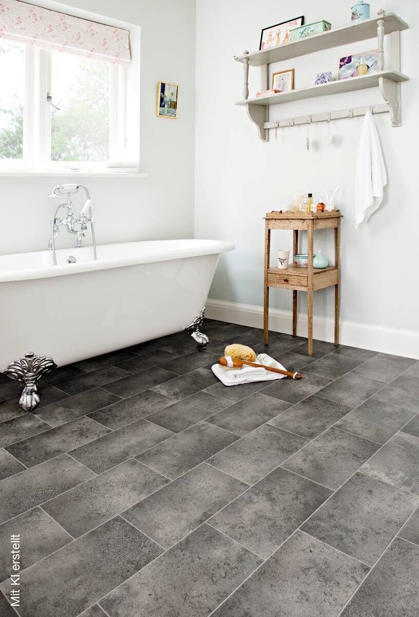 Vinylboden Start grau Fliese B: ca. 400 cm pro m²