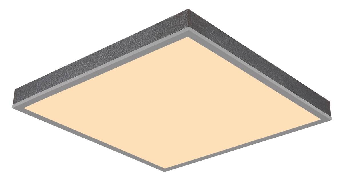 GLOBO LED-Deckenleuchte DORO 416080AD2-CCT Opal silber MDF Aluminium B/H/L: ca. 45x7,5x45 cm 1 Brennstellen