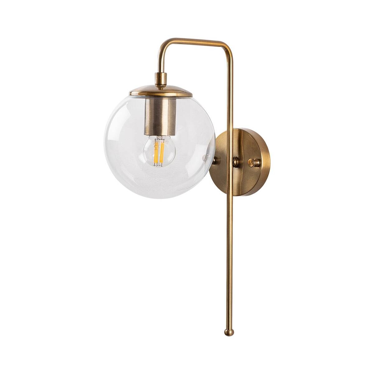Opviq Wandleuchte Viran bronze Metall Glas B/H/T/L/D: ca. 28x43x28x15x15 cm E14 1 Brennstellen