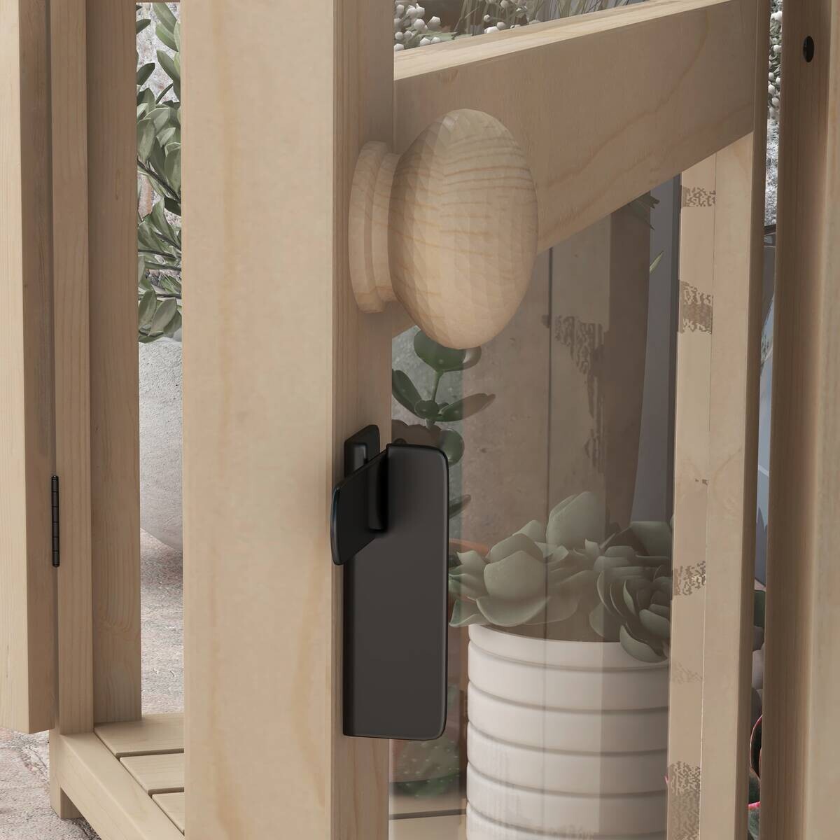 Outsunny Gewächshaus B/H/L: ca. 61x103x103 cm