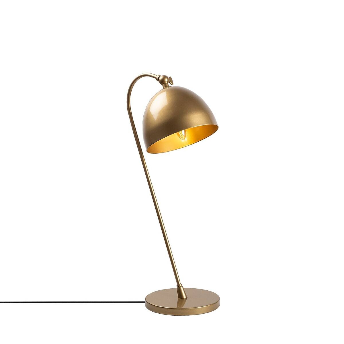 Opviq Tischleuchte gold Metall B/H/L: ca. 26x54x18 cm E14 1 Brennstellen