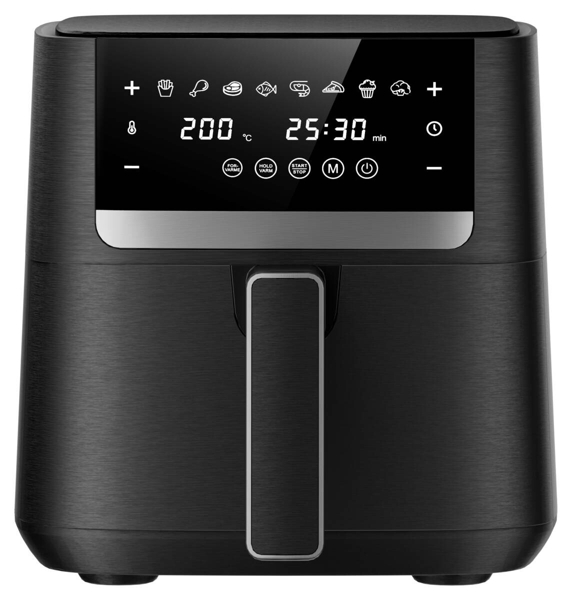 POCOline Heißluftfritteuse RA461D schwarz Metall B/H/L: ca. 24,5x25,5x34,6 cm ca. 4 l