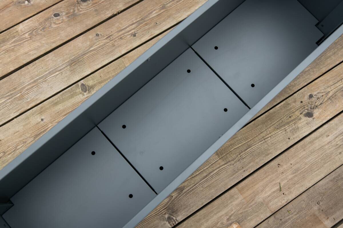 Westmann Pflanzkasten Talus anthrazit Metall B/H/L: ca. 100x27x25 cm