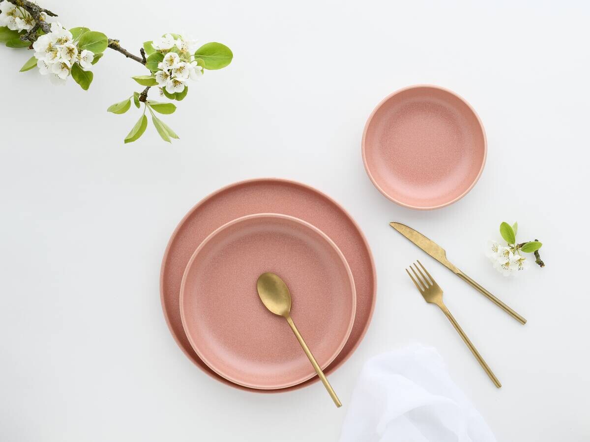 CreaTable Tafelservice Uno Rusty rosé Steinzeug 8 tlg.