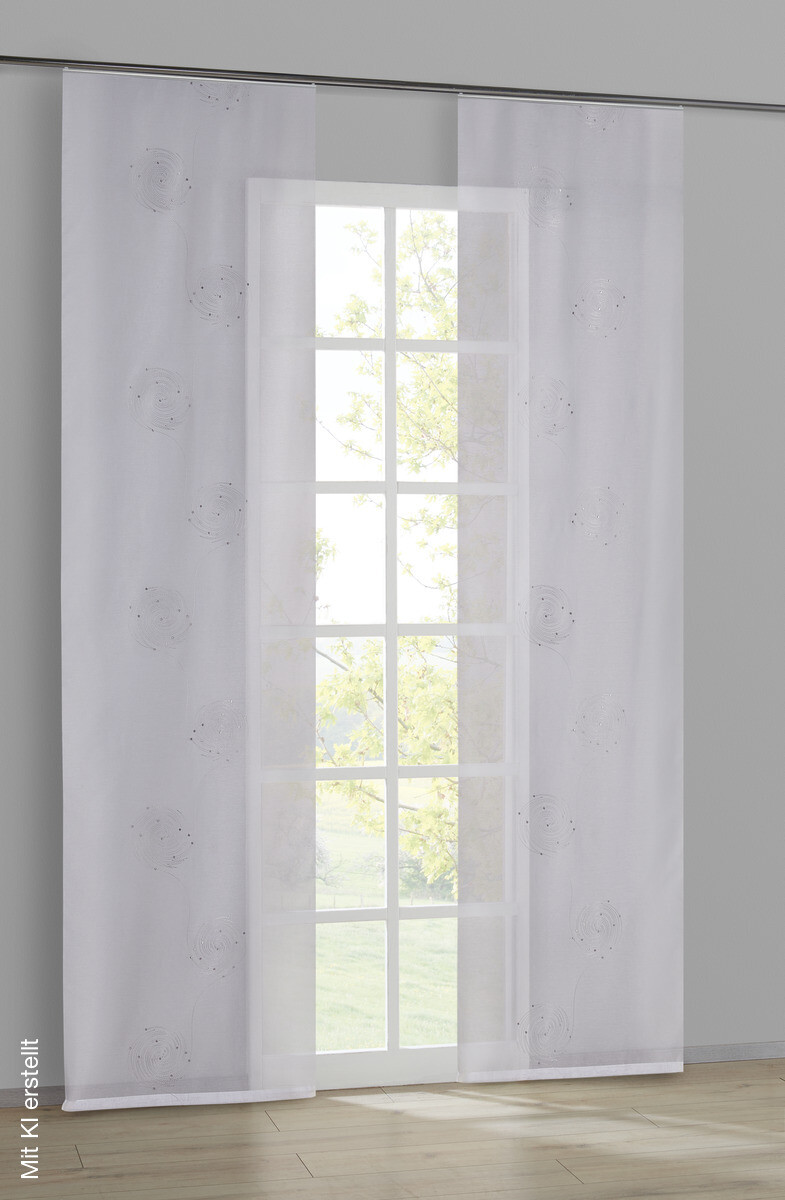 POCOline Schiebevorhang Sofia silber B/L: ca. 60x245 cm
