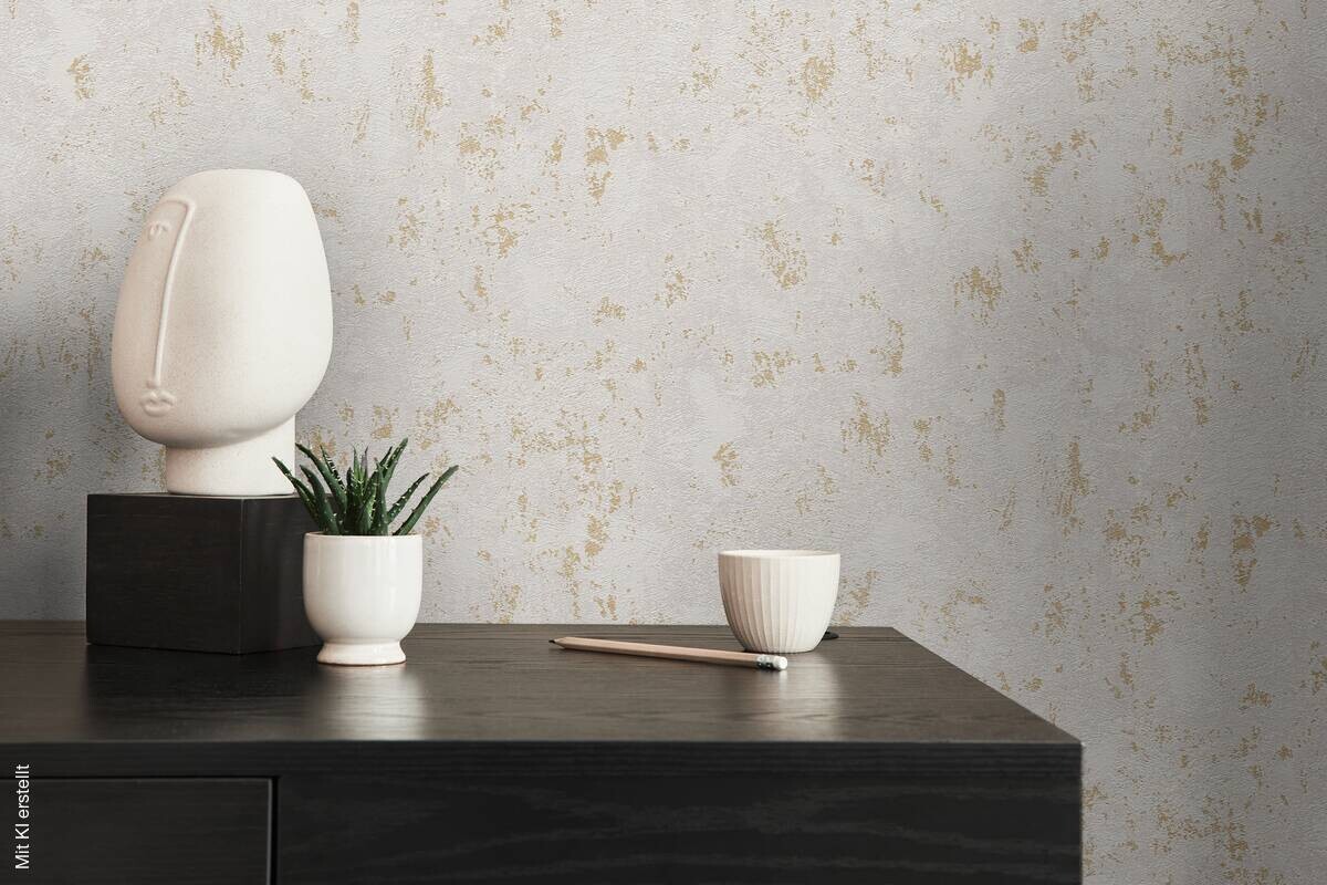 A.S.Creation Vliestapete gold grau B/H/D: ca. 53x1005x9 cm