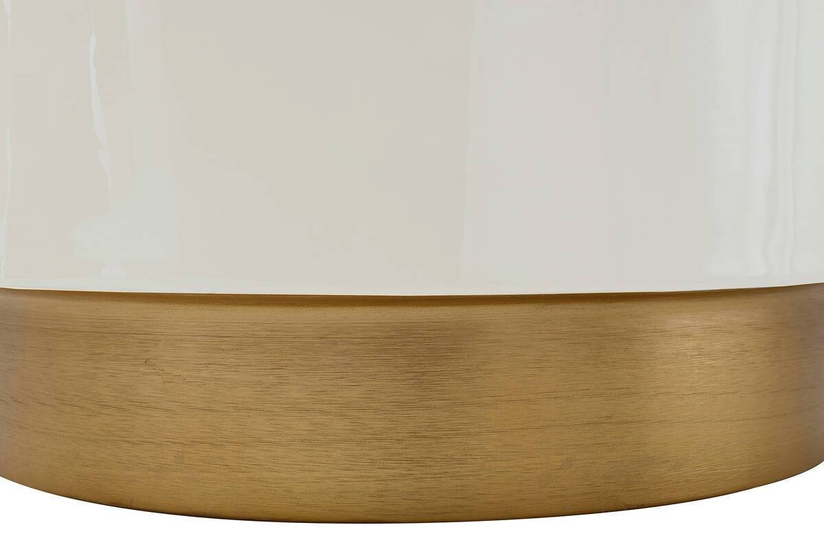 360 Living Hocker Artisse 251 elfenbein gold Metall H/D: ca. 43x51,5 cm