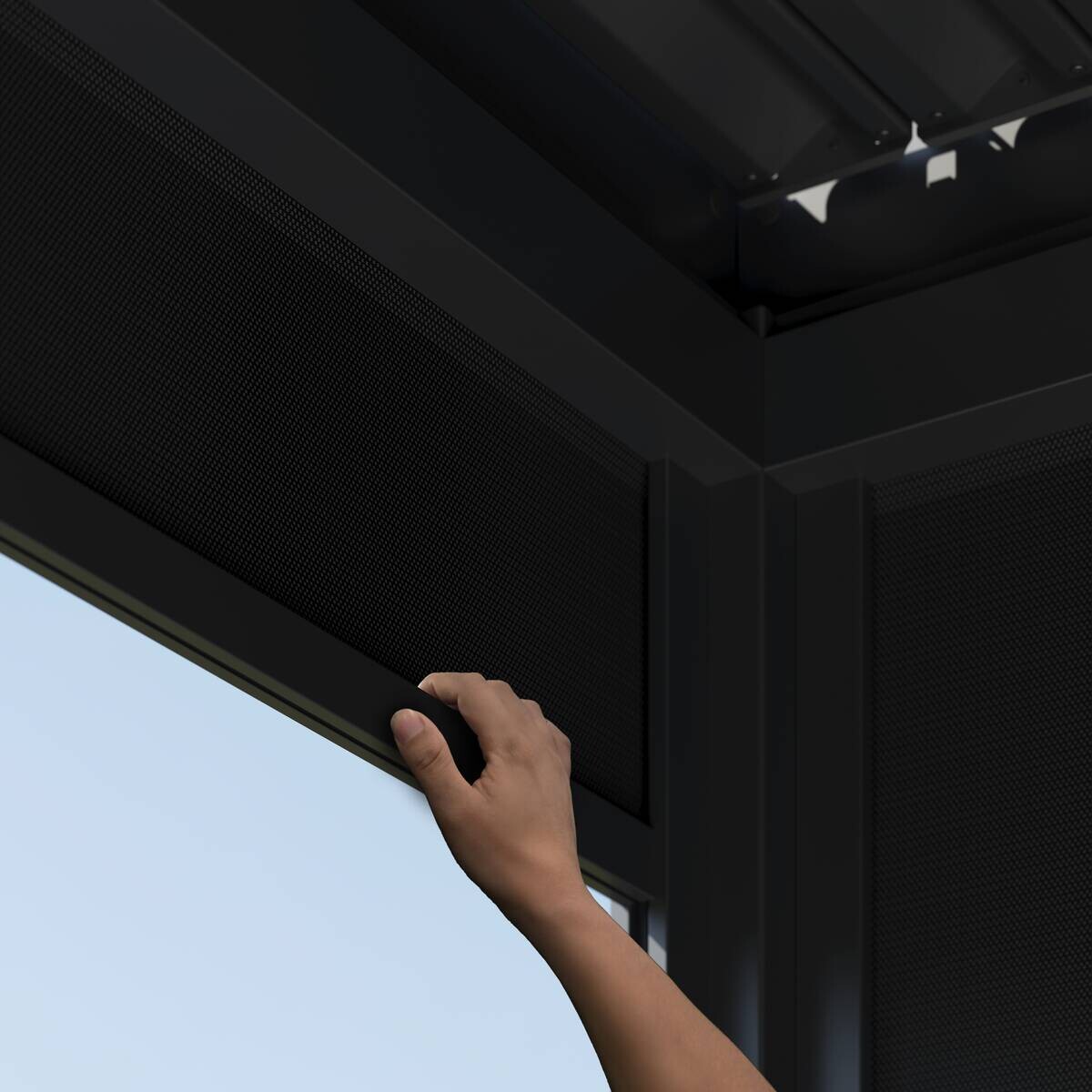 Paragon Outdoor Seitenteil für Pergola Grand Tuscan grau Kunststoff B/H: ca. 279x237 cm