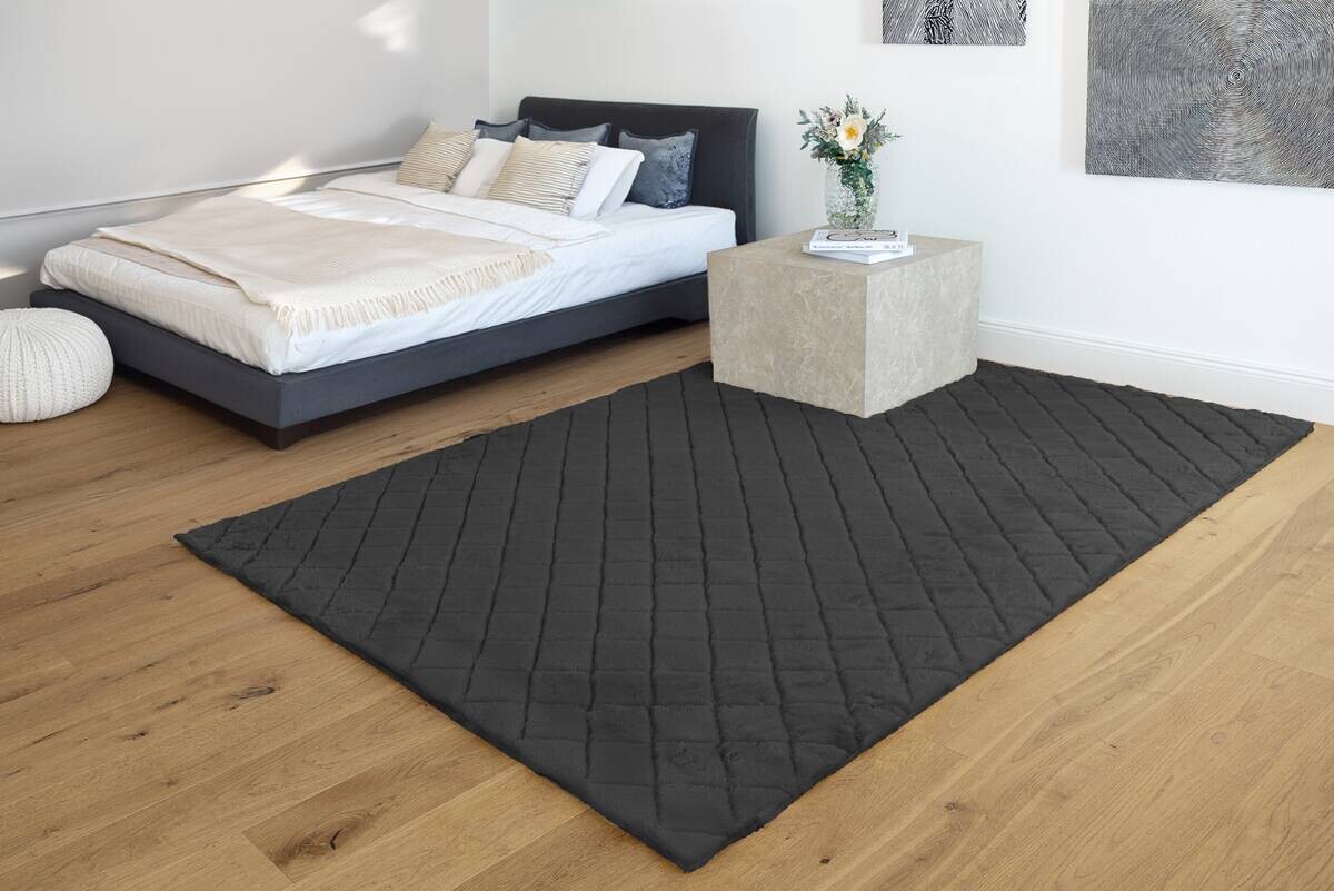 Padiro Hochflorteppich Imala 125 schwarz B/H/L: ca. 200x3x290 cm