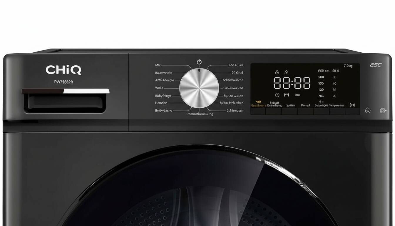 CHiQ Waschmaschine PW75862B schwarz B/H/T: ca. 60x85x52 cm ca. 7 kg