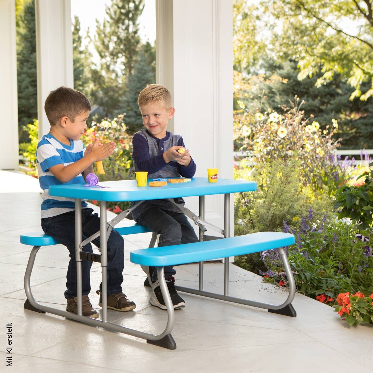 Lifetime Picknickgarnitur Kids blau Kunststoff B/H/L: ca. 90x53x83 cm