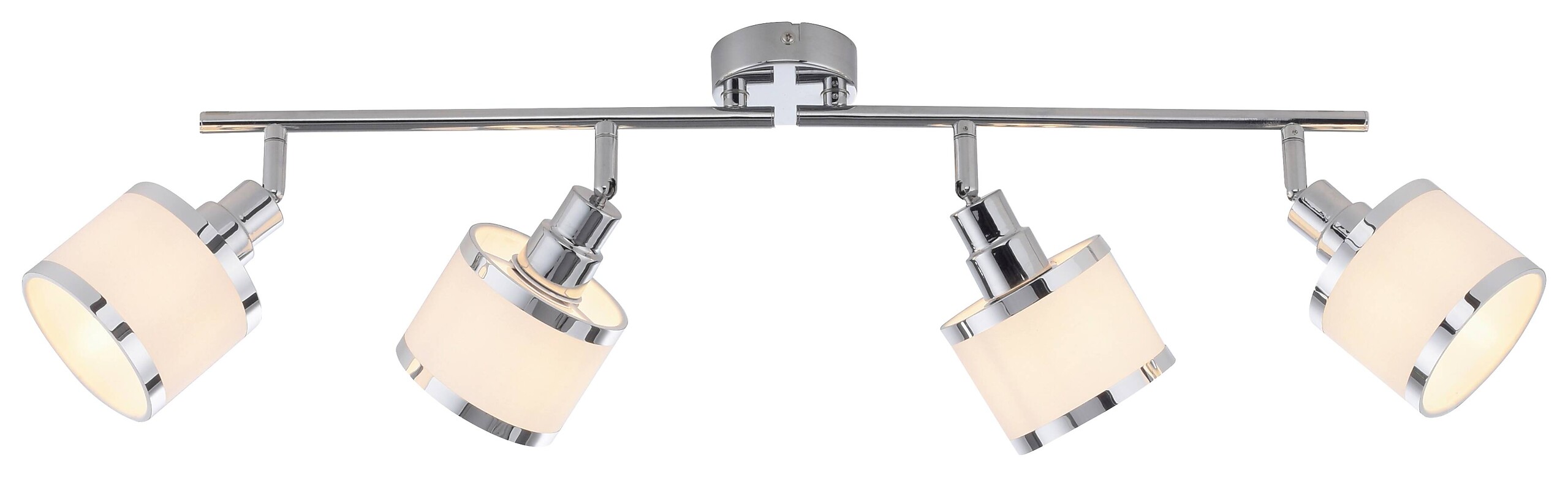 Just Light Spot Accor Chrom weiß Kunststoff B/H/L: ca. 78x22x78 cm E14 4 Brennstellen