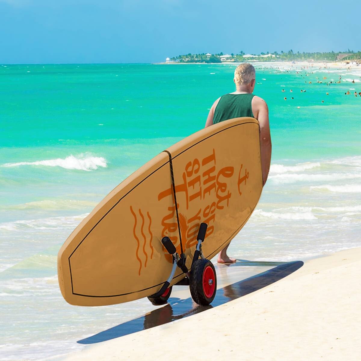 HOMCOM Surfwagen schwarz Aluminium