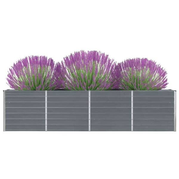 Hochbeet grau Metall B/H/L: ca. 40x77x320 cm