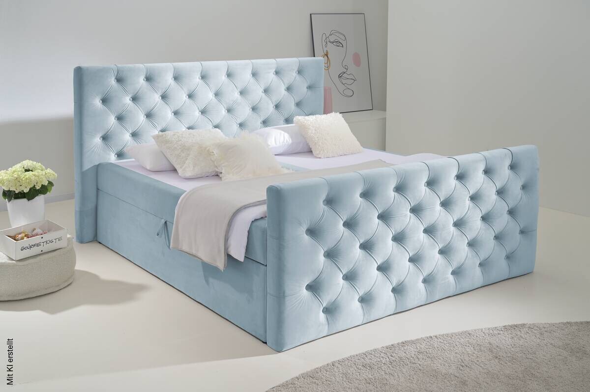 Boxbett Glow hellblau Liegefläche B/L: ca. 180x200 cm