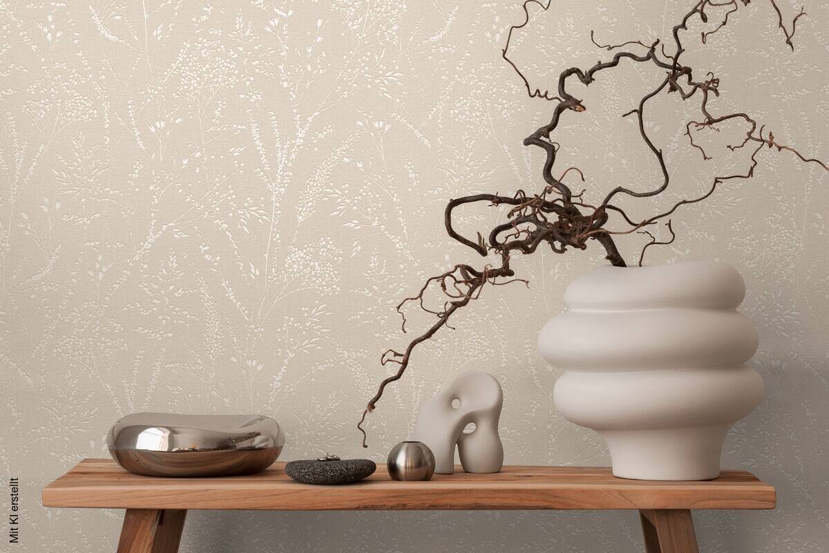 A.S.Creation Vliestapete beige weiß B/H/D: ca. 53x1005x9,2 cm