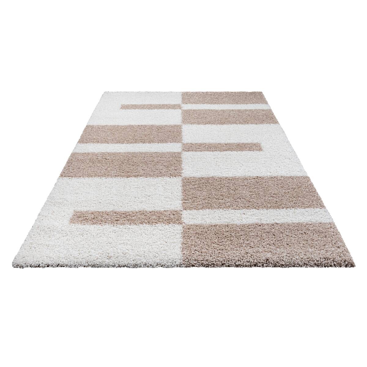 Sanat Hochflorteppich MILANO beige B/L: ca. 80x200 cm