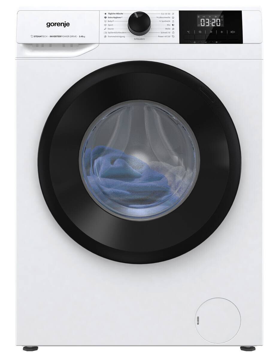 Gorenje Waschmaschine W3NGPI62SBS EEK: B Spektrum: A bis G 6kg 1200U/min weiß B/H/T: ca. 60x85x44 cm