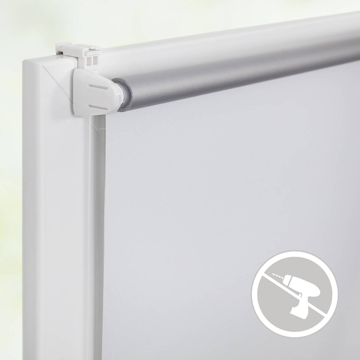 LICHTBLICK Thermo Klebe-/Klemmrollo Verdunklungsqualität weiß B/L: ca. 60x150 cm