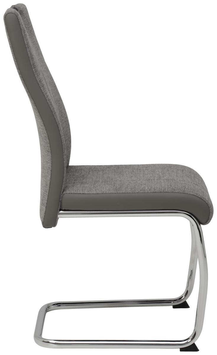 Schwingstuhl Alina 2er Set grau Webstoff B/H/T: ca. 43x59x98 cm