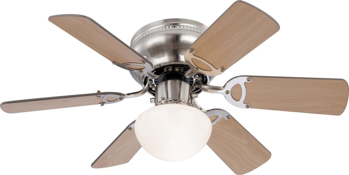 GLOBO Deckenventilator 307 nickel matt H/D: ca. 28x76 cm max. 60 W