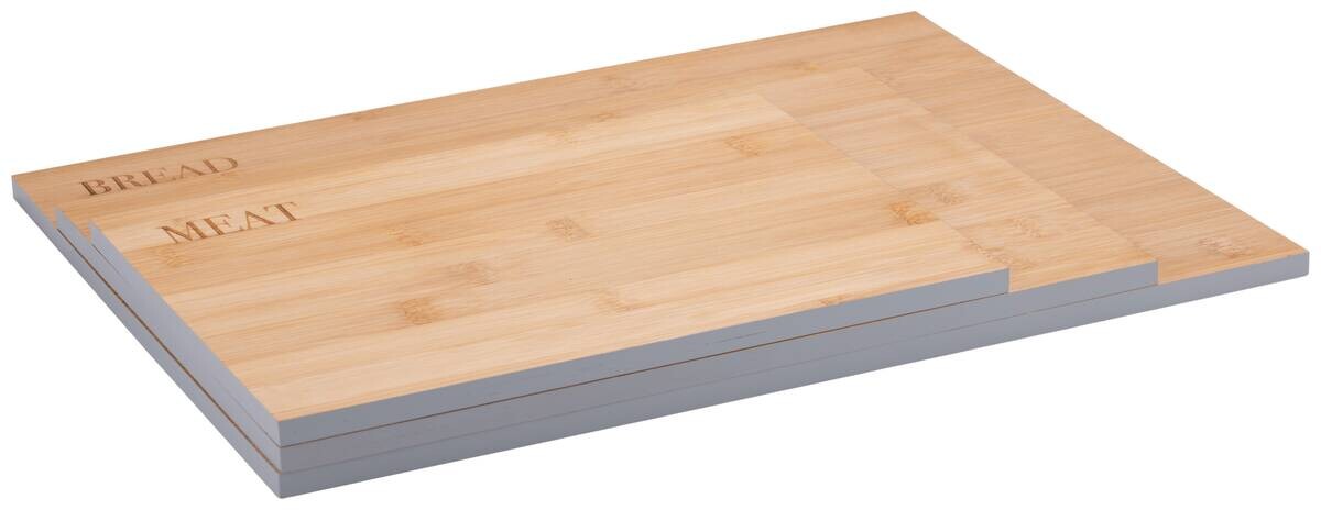 alpina Schneidbrett grau Holz Bambus B/H/L: ca. 30x1x39,5 cm