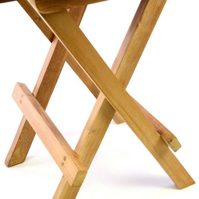 VCM Beistelltisch braun Teakholz B/H/T: ca. 40x51x7 cm