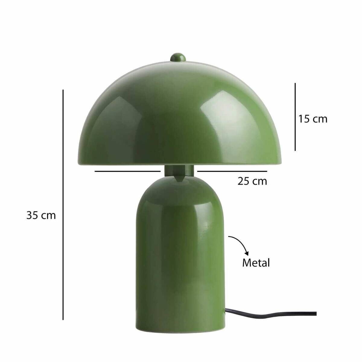 Opviq Tischleuchte minze B/H/T: ca. 25x35x25 cm E27 1 Brennstellen