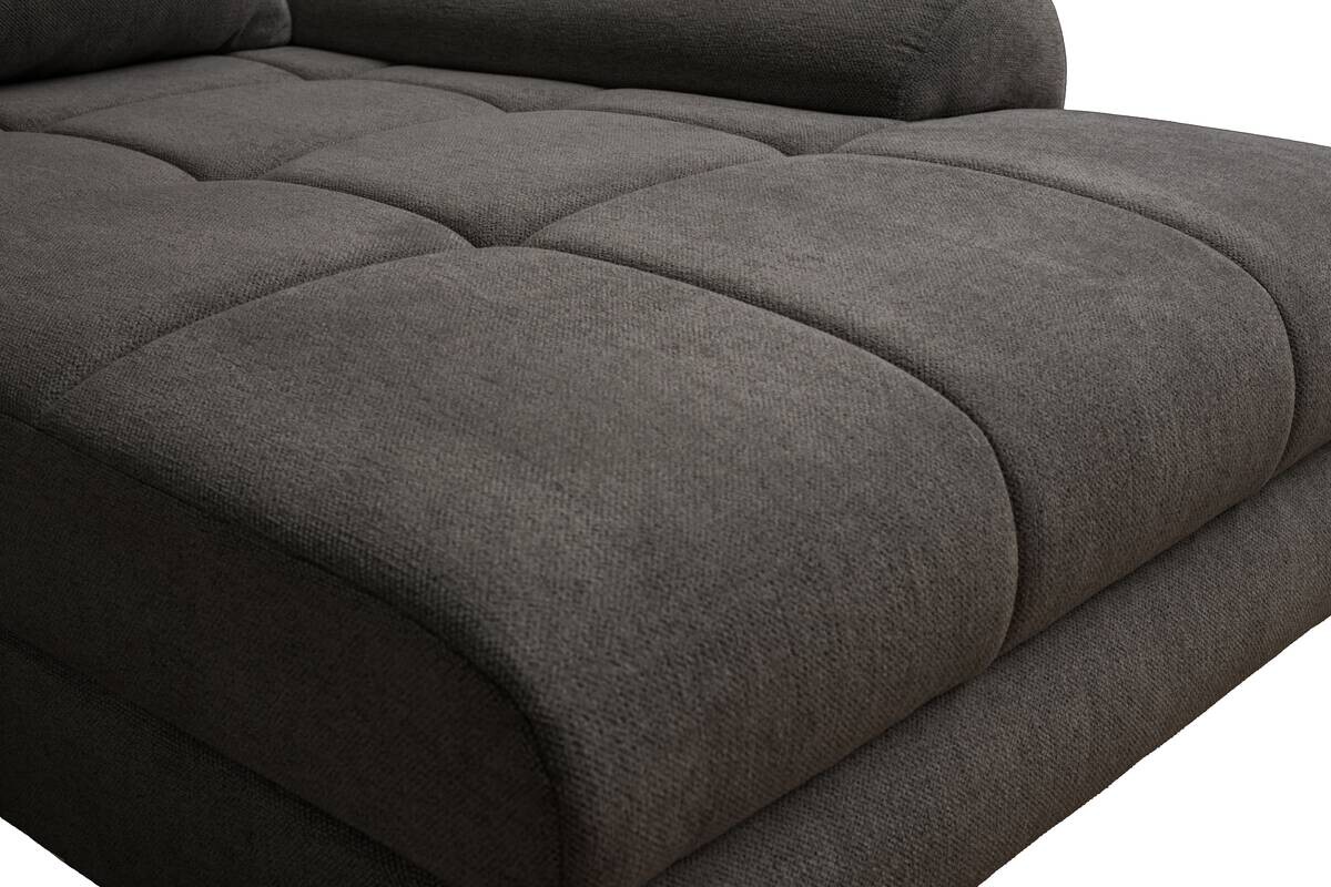 Ecksofa mit Bettfunktion und Bettkasten Lorenz braun Microfaser B/H/T: ca. 284x74x180 cm