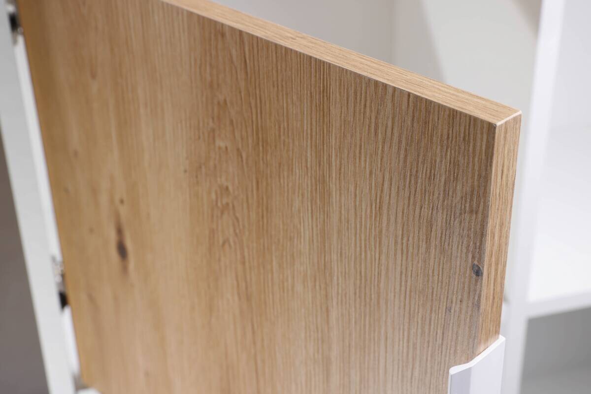 Standregal Pepeto 2T weiß weiß beschichtet Optik B/H/L: ca. 30x77x77 cm