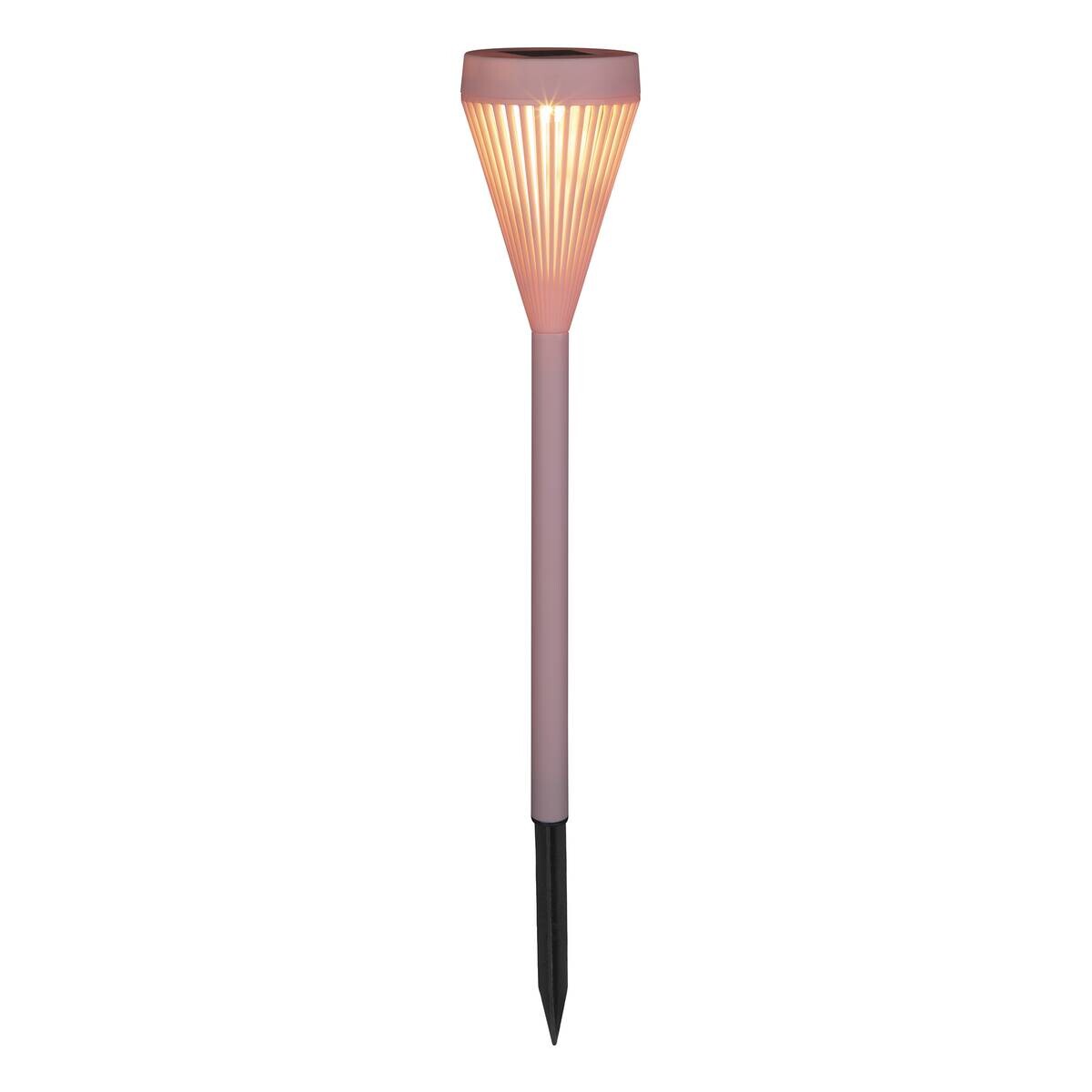 Solarleuchte rosa Kunststoff H/D: ca. 42,5x7,4 cm