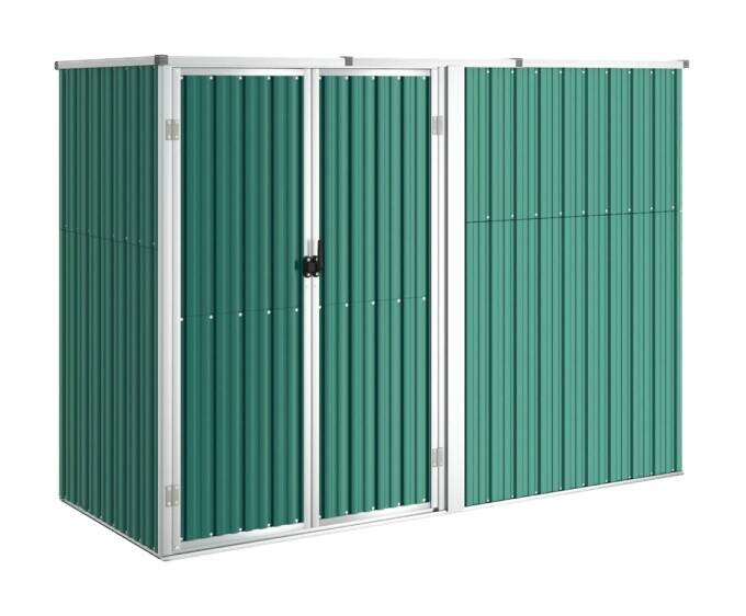 vidaXL Geräteschuppen grün B/H/T: ca. 225x161x89 cm