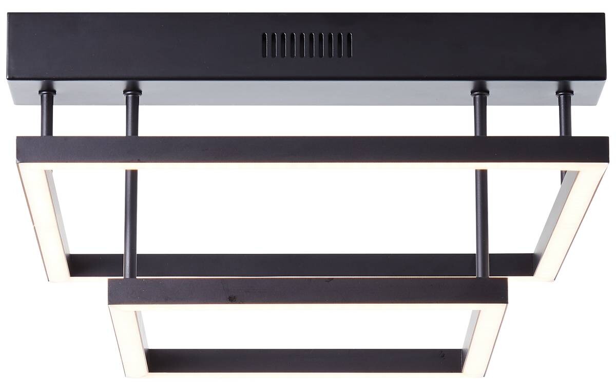 Brilliant Deckenleuchte Ranut G99493/06 schwarz Kunststoff Metall B/H/T/L: ca. 32x19x35x35 cm 2 Brennstellen
