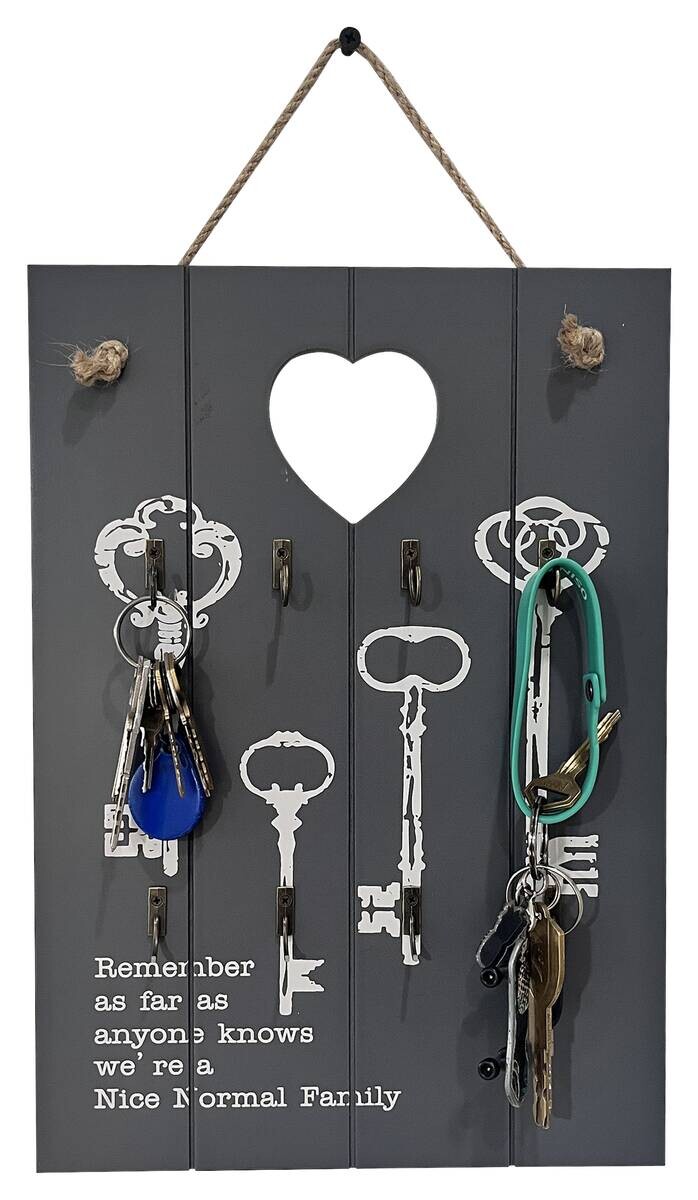 Schlüsselkasten Elsa grau B/H/T: ca. 24x34x3 cm