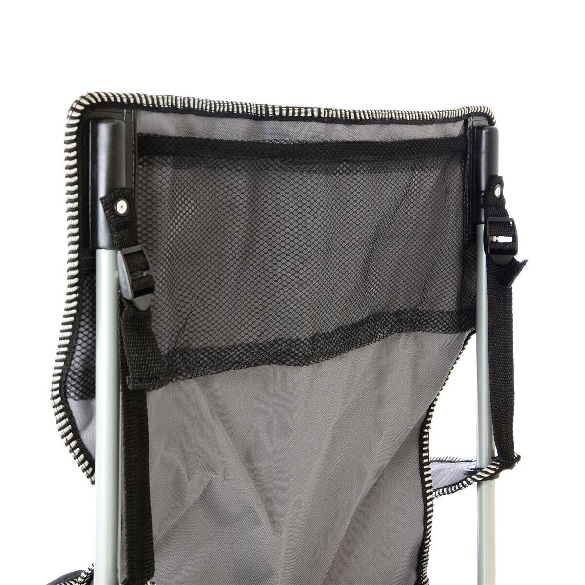 VCM Campingstuhl-Set schwarz Stahl B/H/T: ca. 47x90x47 cm