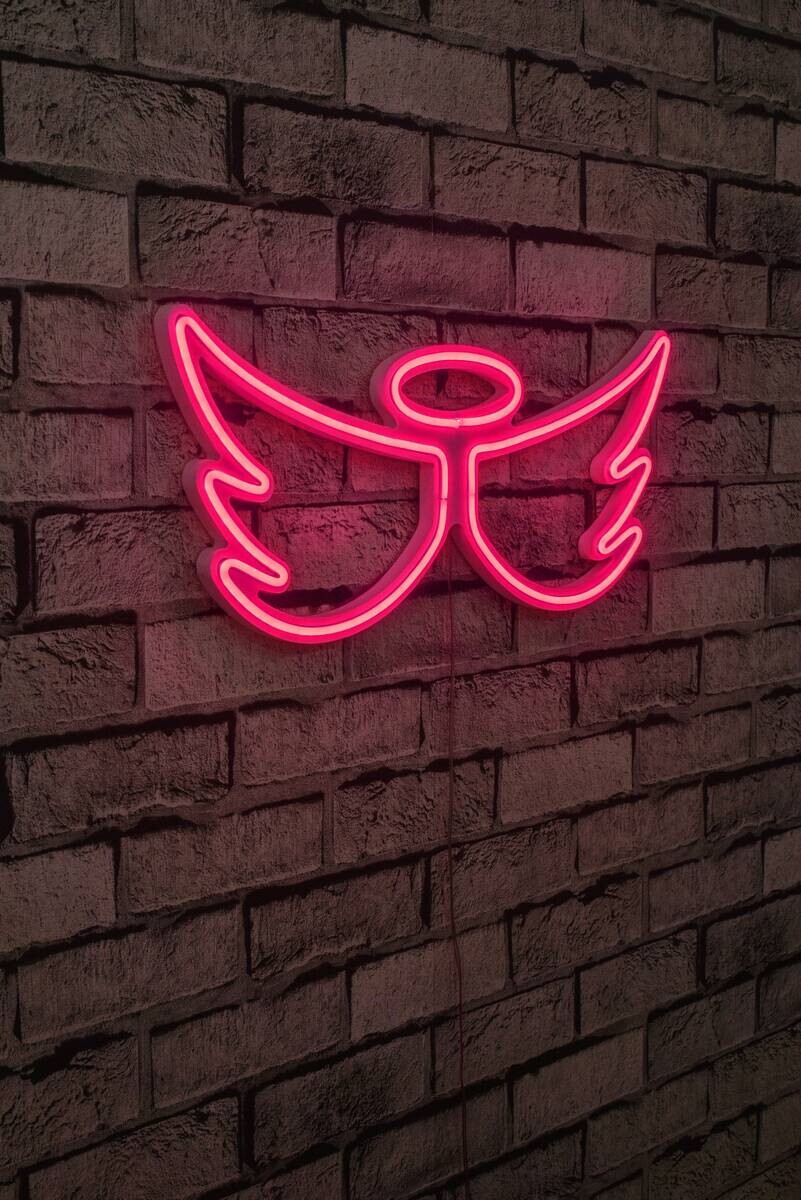 Opviq LED-Wandleuchte rosa PVC B/H/T/L: ca. 52x23x2x52 cm