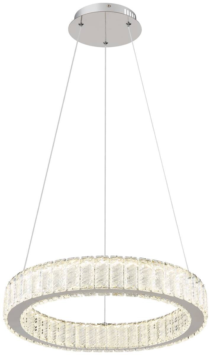 GLOBO Pendelleuchte Chrom Metall Acryl Chrom H/D: ca. 120x50 cm 1.0 Brennstellen