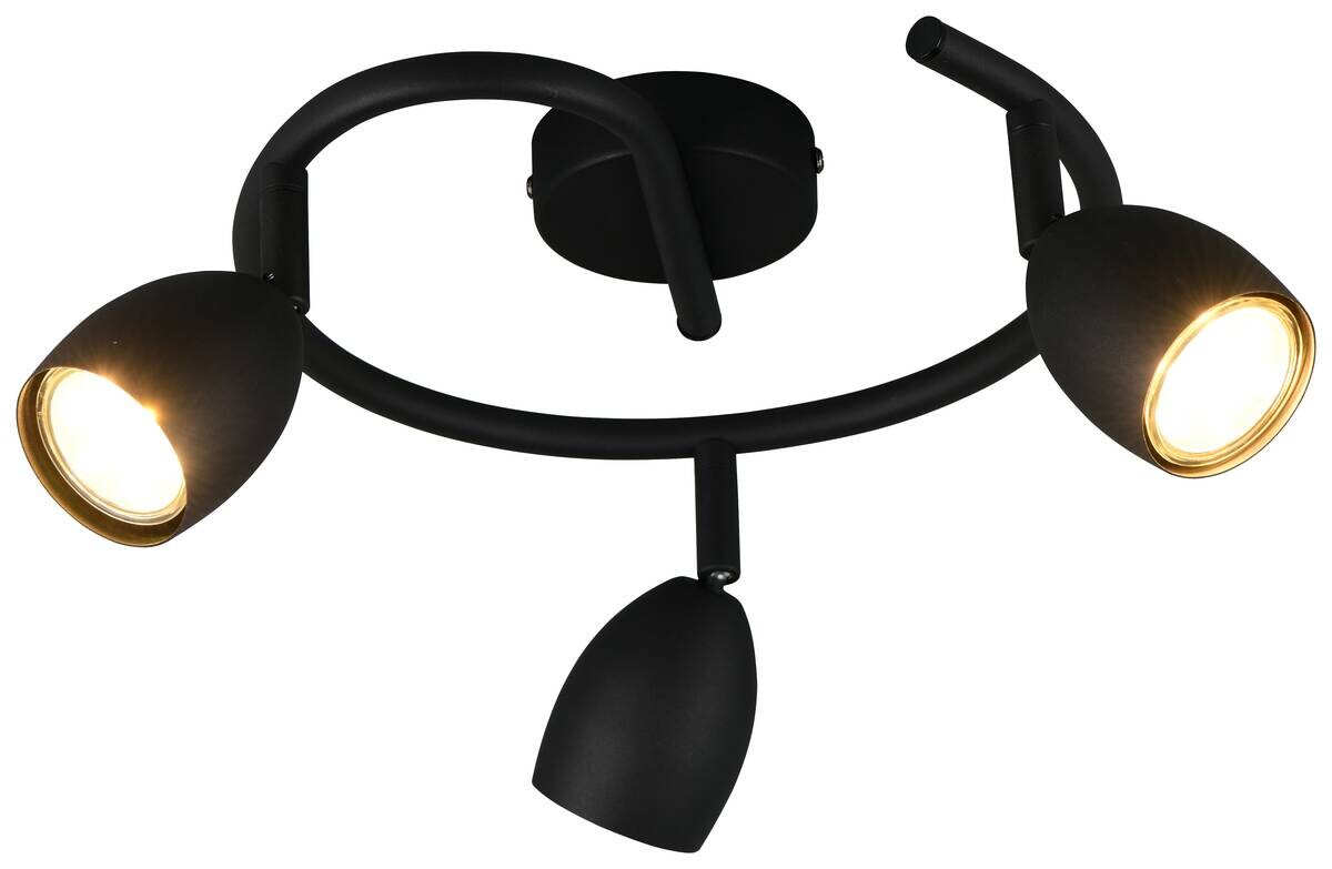 Reality Spot 3flg. Uliana schwarz H/D: ca. 16,5x33 cm GU10 3 Brennstellen